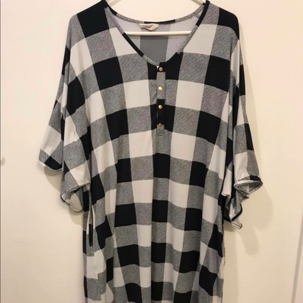 Dwell and Slumber Buffalo Check Maternity Dress